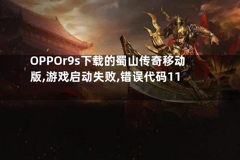 OPPOr9s下载的蜀山传奇移动版,游戏启动失败,错误代码11