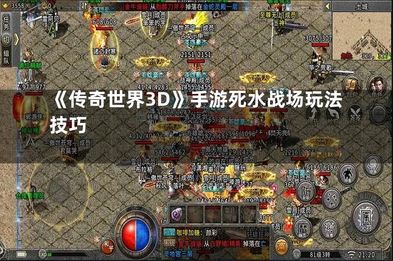 《传奇世界3D》手游死水战场玩法技巧