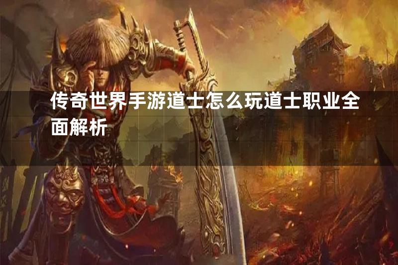 传奇世界手游道士怎么玩道士职业全面解析