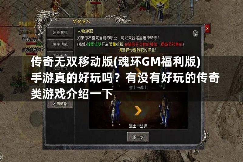 传奇无双移动版(魂环GM福利版)手游真的好玩吗？有没有好玩的传奇类游戏介绍一下