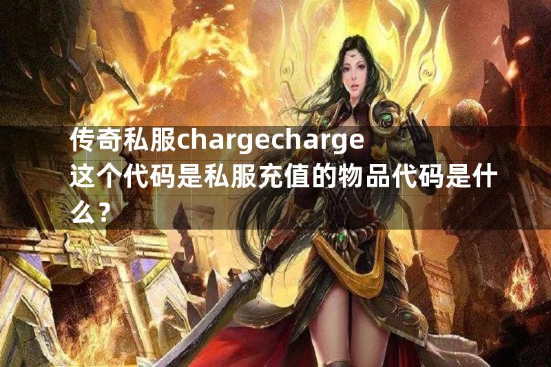 传奇私服chargecharge这个代码是私服充值的物品代码是什么？