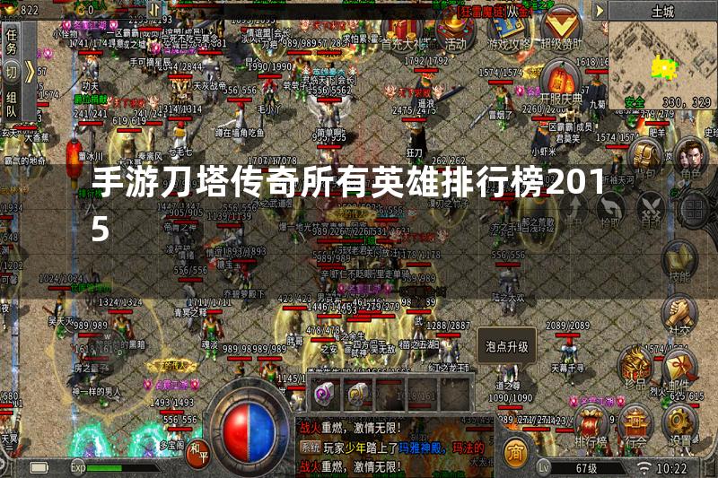 手游刀塔传奇所有英雄排行榜2015