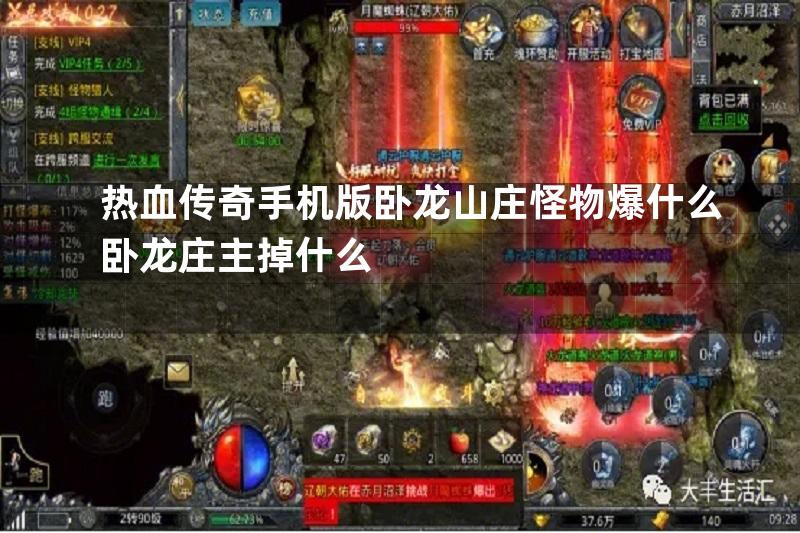 热血传奇手机版卧龙山庄怪物爆什么卧龙庄主掉什么