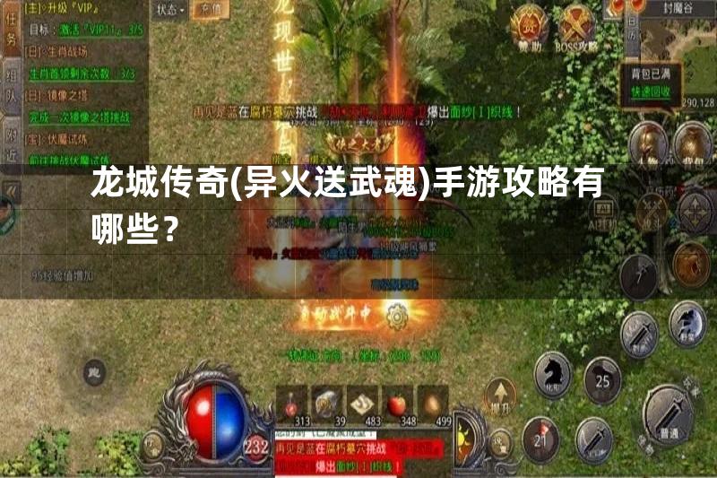 龙城传奇(异火送武魂)手游攻略有哪些？